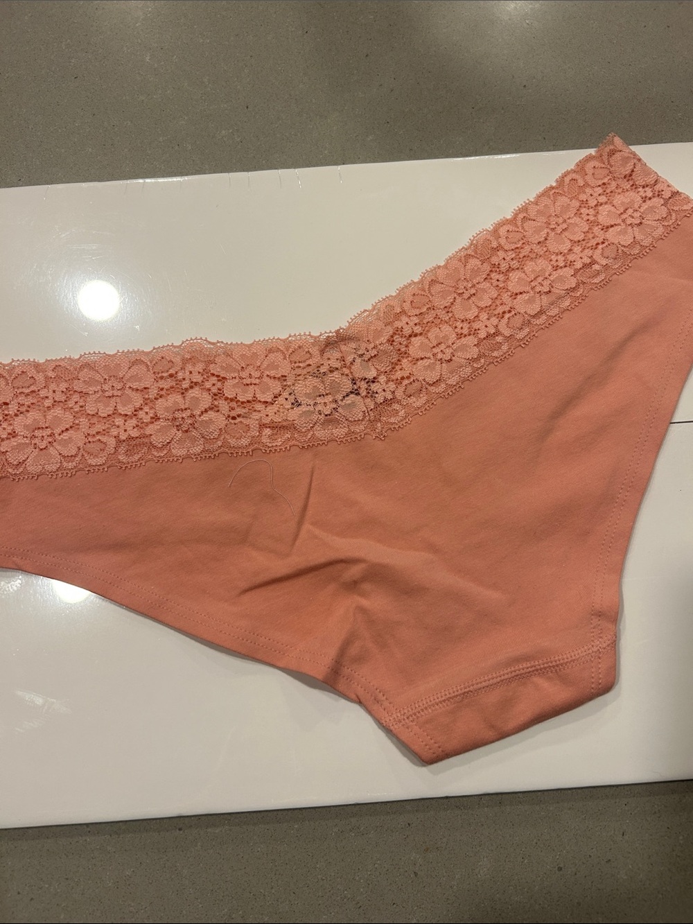 Victoria's Secret Lace Hipster Panty - Coral Peach M - Picture 2 of 3